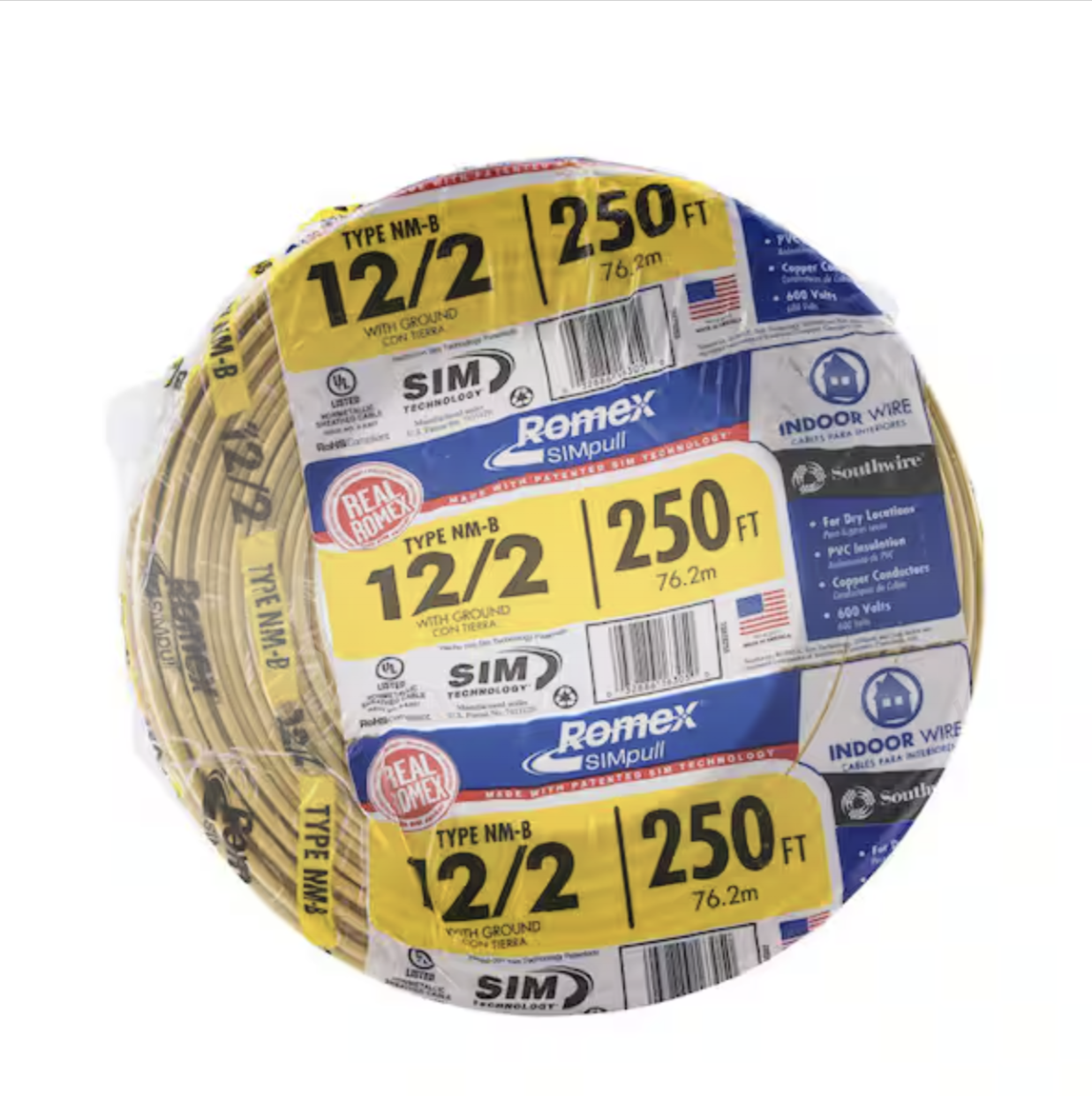 12/2 Romex copper wire 250ft roll - Image 2